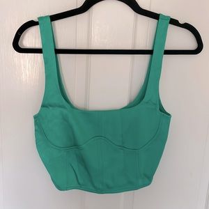 Satin Corset Style Crop Top